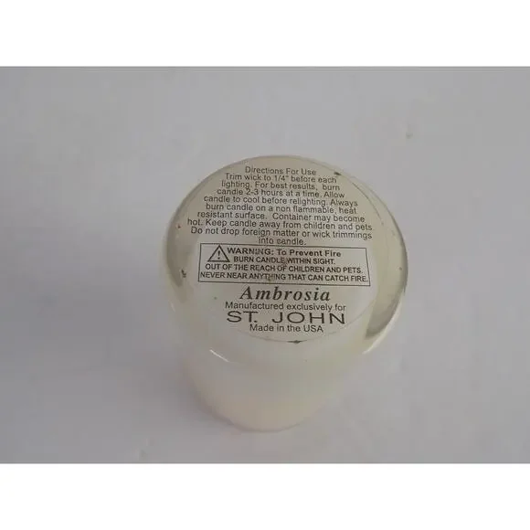 St. John Home lidded candle monkey rhinestones Ambrosia scent - Picture 5 of 5